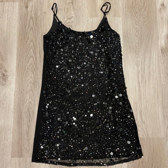 MM Couture Dresses & Skirts - Black mini sequined shift dress